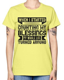 When I started counting my blessings my whole life turned around Style 9# - volunteer -  Missy T-Shirt