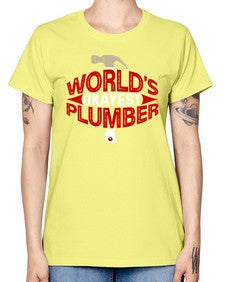 Worlds okayest plumber 1664# - plumber -  Missy T-Shirt