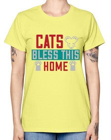 cats bless this home Style 36# - cats -  Missy T-Shirt