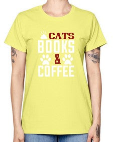 cats books and coffee Style 38# - cats -  Missy T-Shirt