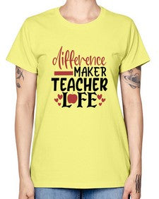 difference maker teacher life Style 120# - teacher -  Missy T-Shirt