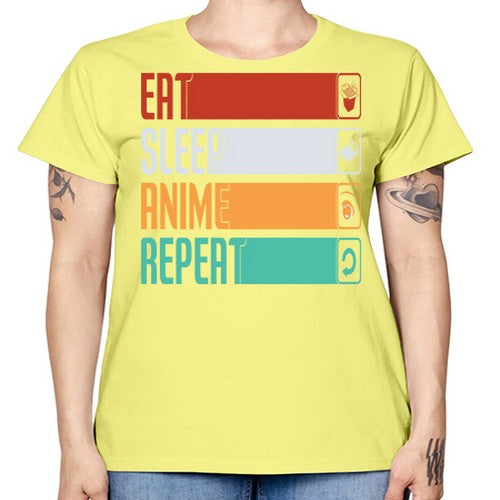 eat sleep anime repeat225# - anime -  Missy T-Shirt
