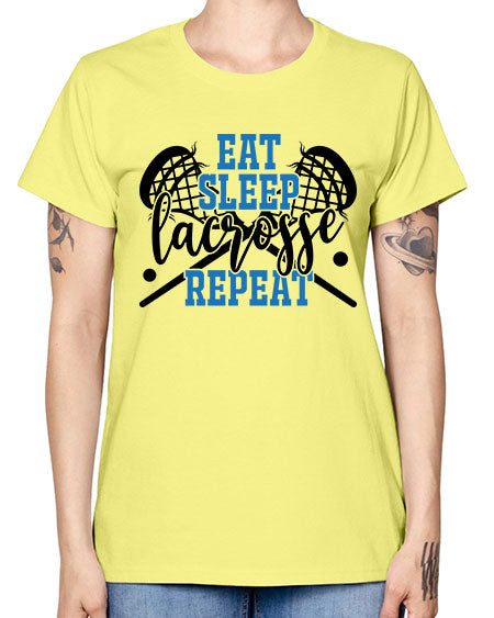 eat sleep lacrosse repeat 15# - lacrosse -  Missy T-Shirt