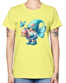gnome with butterfly 20# - gnome -  Missy T-Shirt