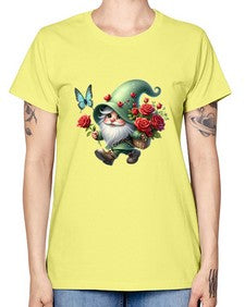gnome with butterfly 24# - gnome -  Missy T-Shirt