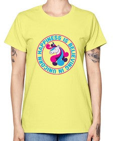 happiness is believing in unicorn 149# - unicorn -  Missy T-Shirt