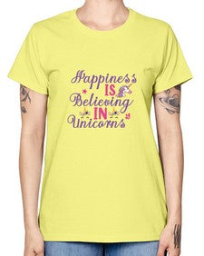 happiness is believing in unicorns 155# - unicorn -  Missy T-Shirt