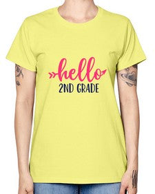 hello second grade 323# - second grade -  Missy T-Shirt