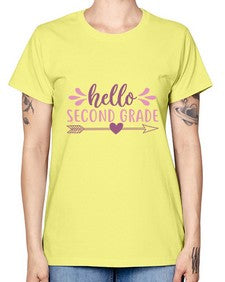 hello second grade 324# - second grade -  Missy T-Shirt