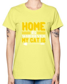home is wherever my cat is Style 50# - cats -  Missy T-Shirt