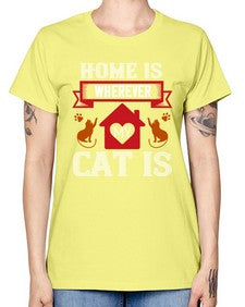 home is wherwever my cat is Style 51# - cats -  Missy T-Shirt