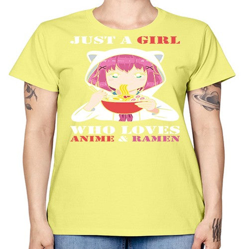 just a girl who loves anime and ramen258# - anime -  Missy T-Shirt