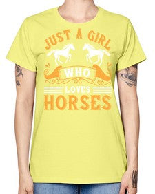 just a girl who loves horses Style 31# - horse -  Missy T-Shirt