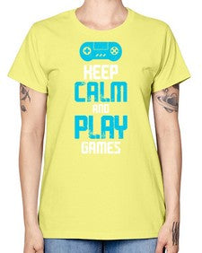 keep calm and play games 133# - video games -  Missy T-Shirt