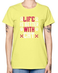 life is better with cat Style 65# - cats -  Missy T-Shirt