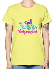 love is truly magical 271# - unicorn -  Missy T-Shirt