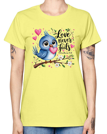 love never fails 63# - birds -  Missy T-Shirt