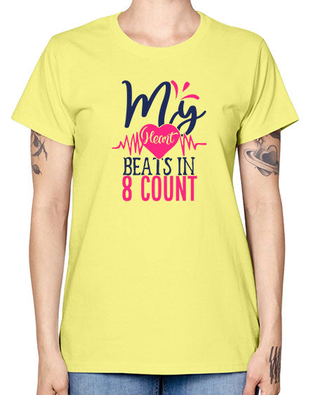 my heart beats in count 1740# - cheer -  Missy T-Shirt