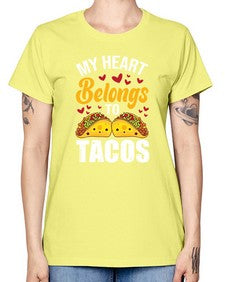my heart belongs to tacos 1423# - tacos -  Missy T-Shirt