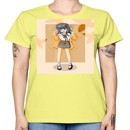 of beautiful girl with jacket 132# - anime -  Missy T-Shirt