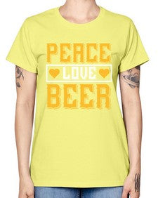 peace love beer 1475# - beer -  Missy T-Shirt
