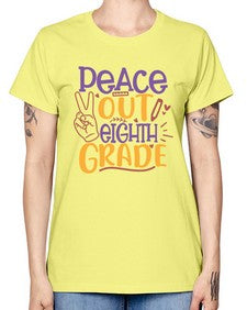 peace out eighth grade 616# - eighth grade -  Missy T-Shirt