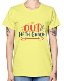 peace out fifth grade 619# - fifth grade -  Missy T-Shirt