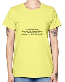 programmer some one who solves problems 2# - computer -  Missy T-Shirt