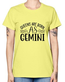 queens are born as gemini 392# - gemini -  Missy T-Shirt