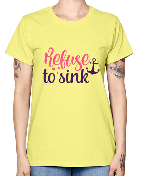 refuse to sink Style 4# - breast cancer -  Missy T-Shirt