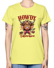 retro vintage howdy valentine bow 1016# - western -  Missy T-Shirt