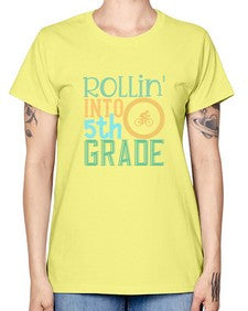 rollin into fifth grade 775# - fifth grade -  Missy T-Shirt
