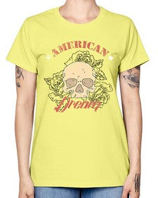 skullrose 1070# - skull and bones -  Missy T-Shirt
