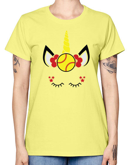 softball unicorn 400# - softball -  Missy T-Shirt
