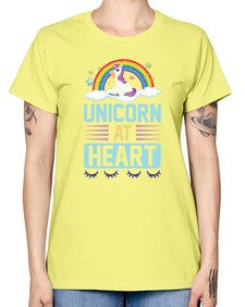 unicorn at heart 448# - unicorn -  Missy T-Shirt