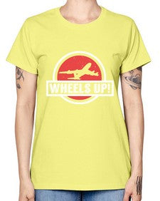 wheels up  50# - airplane -  Missy T-Shirt