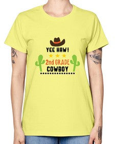 yee haa cowboy nd grade 1257# - western -  Missy T-Shirt