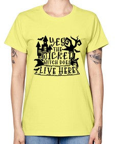 yes the wicked witch does live here 2# - witch -  Missy T-Shirt