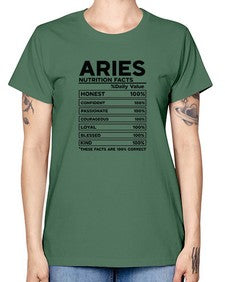 Aries Nutrition Facts 97# - aries -  Missy T-Shirt