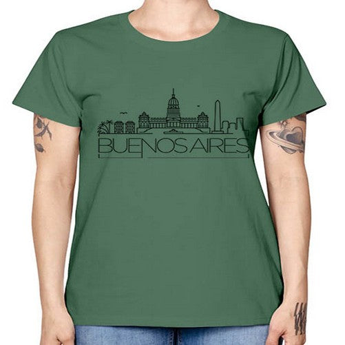 Buenos Aires Minimal Skyline 512# - cities -  Missy T-Shirt