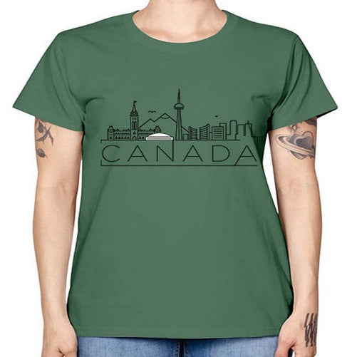 Canada Minimal Skyline 541# - cities -  Missy T-Shirt