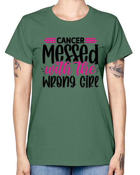 Cancer Messed with the Wrong Girl 29# - breast cancer -  Missy T-Shirt