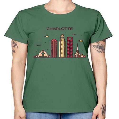 CharlotteNC 560# - cities -  Missy T-Shirt