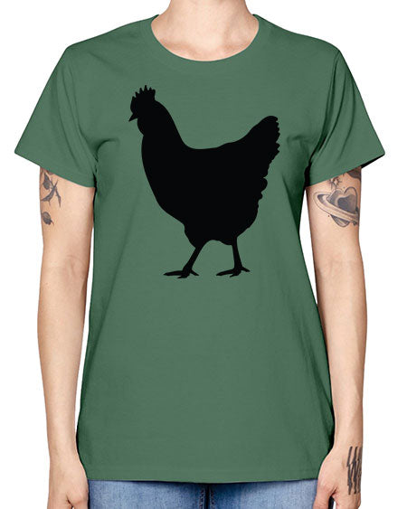 Chicken Silhouette 3# - chicken -  Missy T-Shirt