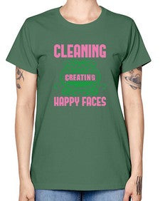 Cleaning spaces creating happy faces Style 93# - cleaner -  Missy T-Shirt