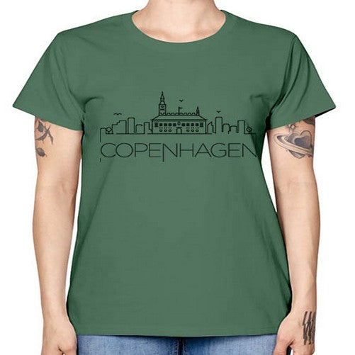Copenhagen Minimal Skyline 622# - cities -  Missy T-Shirt