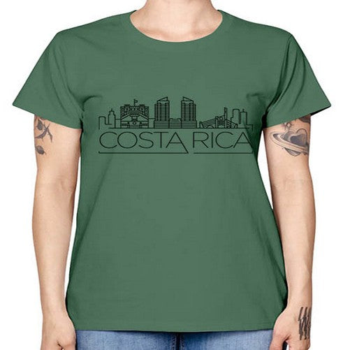 Costa Rica Minimal Skyline 631# - cities -  Missy T-Shirt