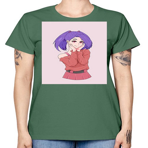 Cute girl with cute pose 138# - anime -  Missy T-Shirt