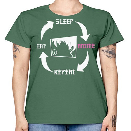 Eat Sleep Anime Repeat Anime Anime 226# - anime -  Missy T-Shirt
