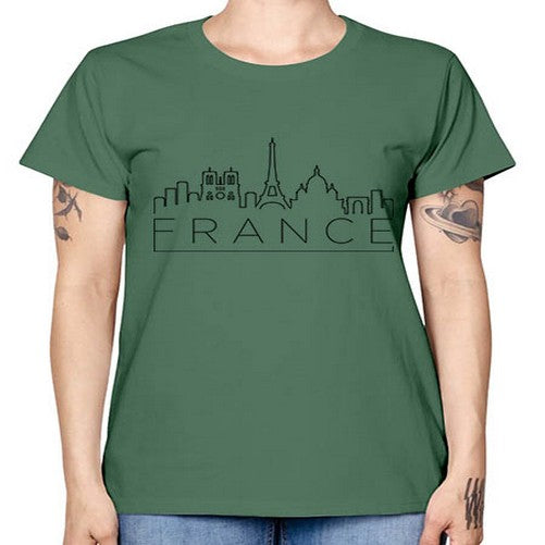 France Minimal Skyline 742# - cities -  Missy T-Shirt